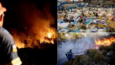 Mii de oameni, evacuați de pe insulele Rodos și Corfu din cauza incendiilor. Declarațiile turiștilor care fug din calea flăcărilor