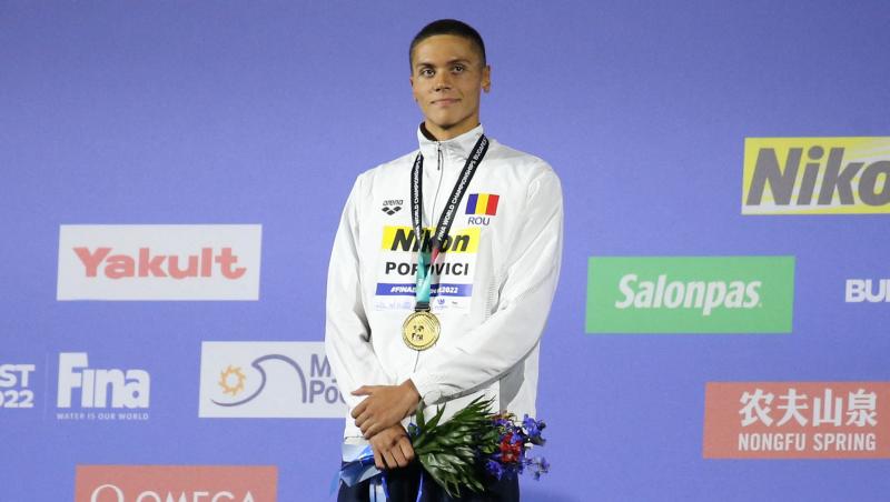 David Popvici a concurat la Campionatele Mondiale de înot de la Fukuoka