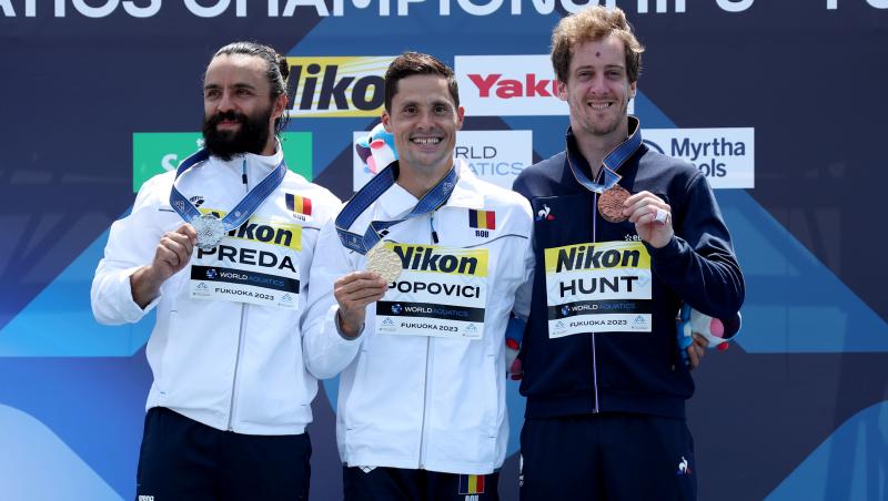 Constantin Popovici și Cătălin Preda au cucerit podiumul mondial după proba de high diving la Campionatele Mondiale de Înot de la Fukuoka 2023