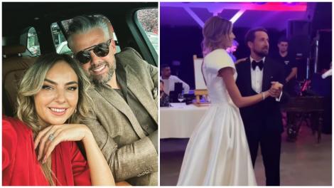 Nașa Roxana Ionescu a încins atmosfera la nunta lui Dani Oțil cu Gabriela Prisăcariu. Cum au arătat ținutele „Mamei Natură”