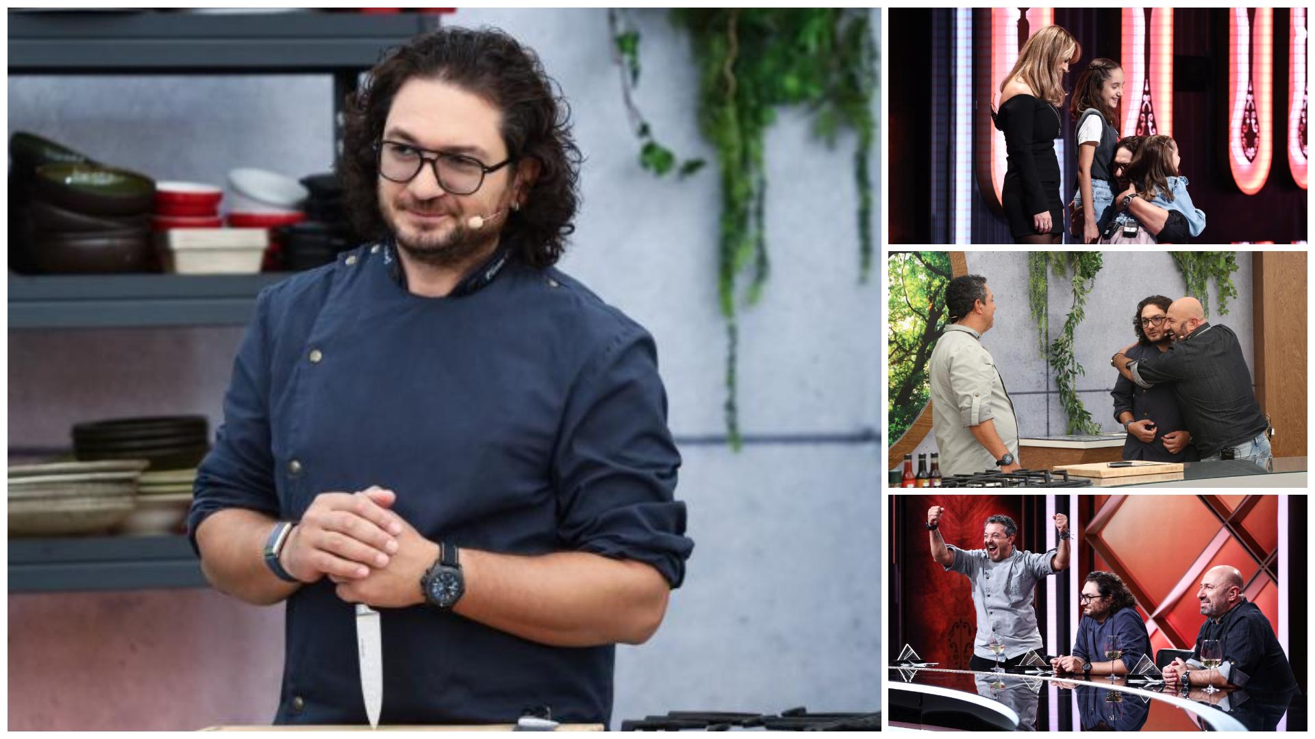 Colaj cu Chef Florin Dumitrescu în patru ipostaze diferite la Chefi la cuțite alături de persoanele dragi