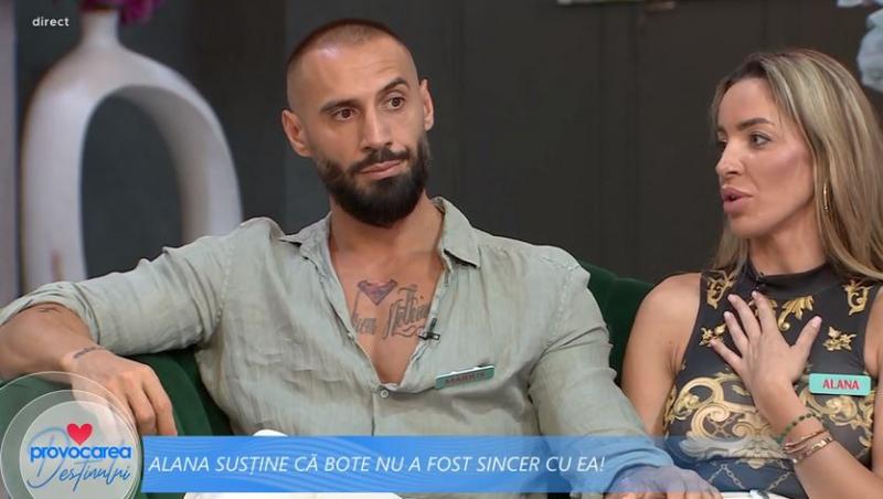 Provocarea Destinului, 1 august 2023. Ce remarcă a făcut Bote după ce el și Alana au mers împreună la masaj