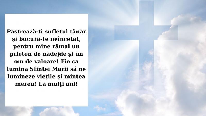 Felicitări de Sfânta Maria. Urări și mesaje de la mulți ani pentru sărbătoriți