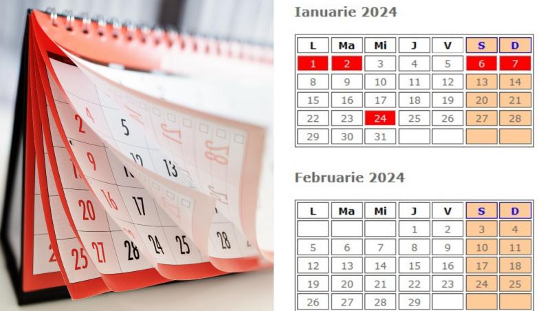 colaj foto cu calendar 2024