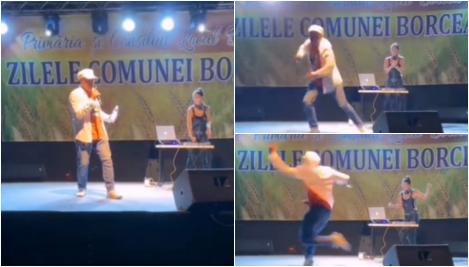 Un cântăreț român a căzut de pe scenă în timpul concertului: „M-am îmbătat cu apa asta”. Ce a urmat | VIDEO