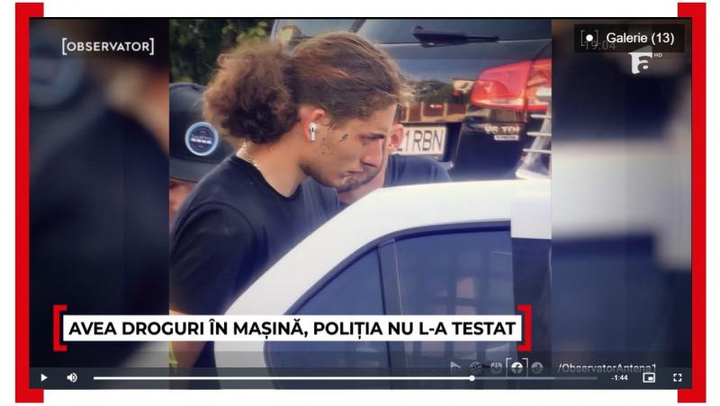 captură de ecran de la știrea despre tragedia de la 2 Mai cu Matei Vlad Pascu în custodia Poliției