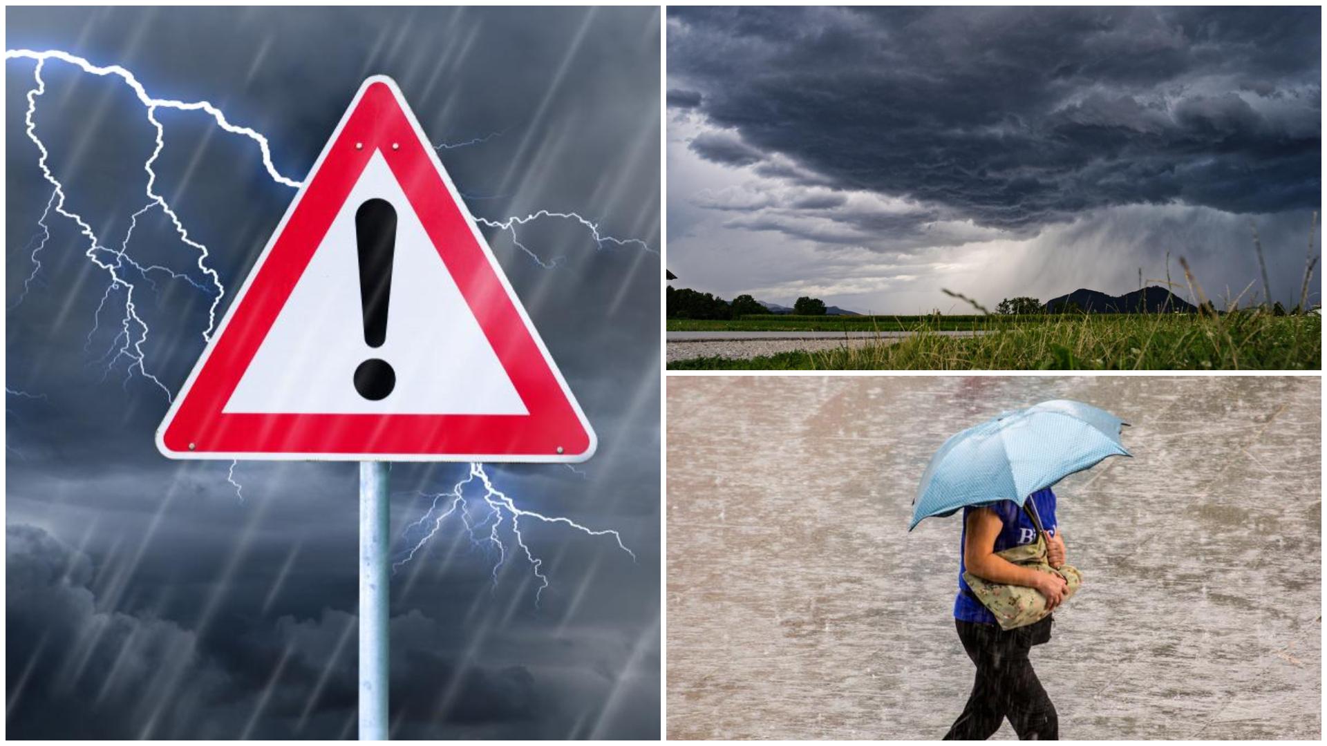 Alertă meteo! Meteorologii anunță cod galben de furtuni! În ce zone vor fi averse și unde se menține valul de căldură