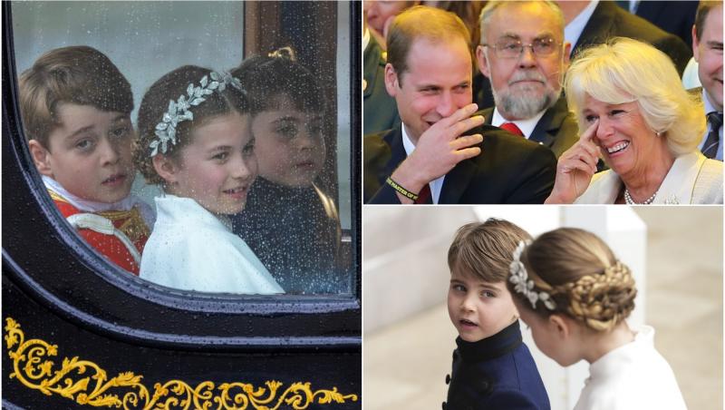 colaj foto cu regina camilla si cei trei nepoti