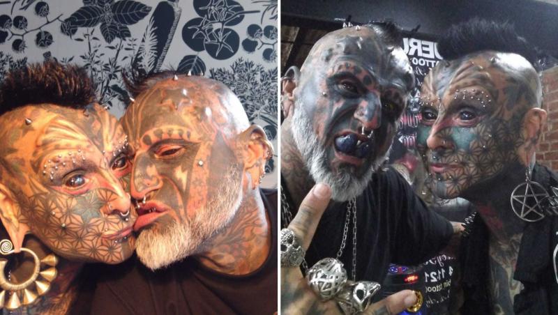 Ei formează cel mai tatuat cuplu din lume. Cum arătau cei doi înainte de a intra în Cartea Recordurilor Mondiale