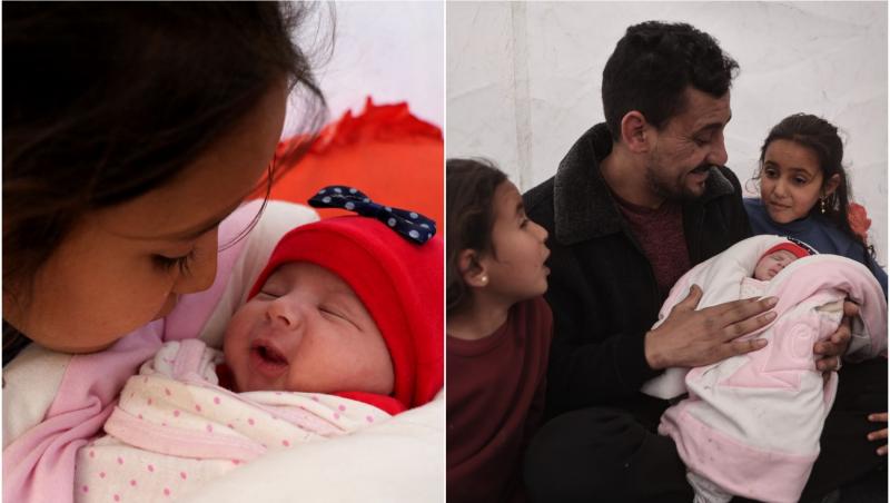 La 6 luni după ce s-a născut sub dărâmăturile cutremurului din Siria, Afraa locuiește alături de mătușa, unchiul său și cu cei șapte verișori