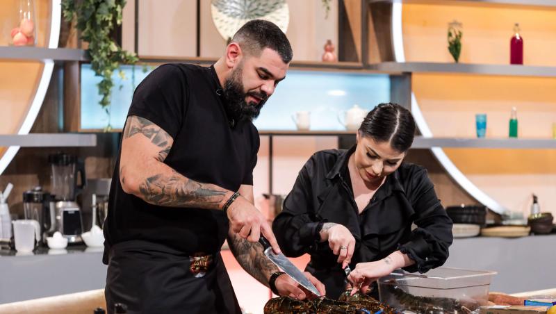 Chefi la cuțite, 10 septembrie 2023. Remus Iosub și Denisa Drăgan au făcut show total în bucătărie. Cum arată viața lor