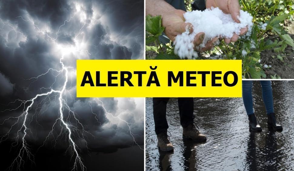 Alertă ANM! Cod galben de ploi şi vijelii pentru zone din vestul şi nord-vestul ţării valabilă până vineri dimineaţă