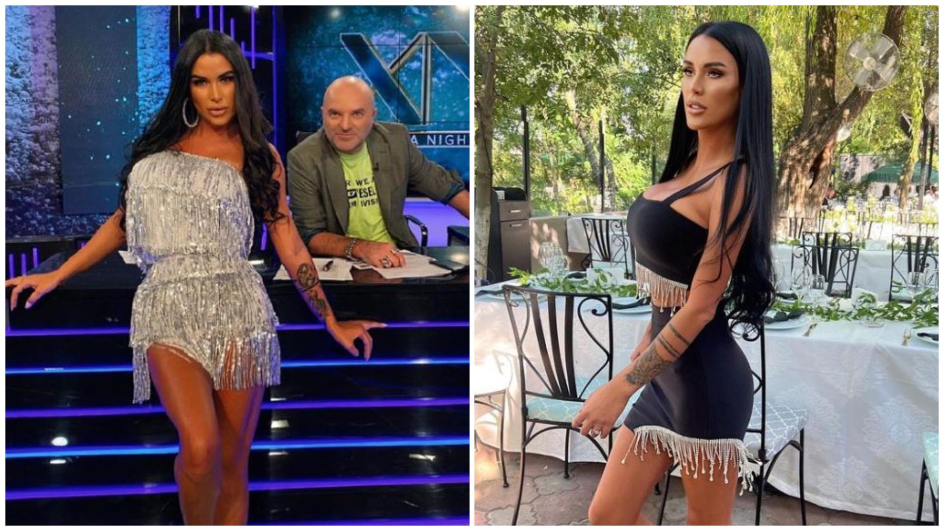 Colaj cu Daniela Crudu în două ipostaze diferite la Xtra Night Show și la nuntă, lângă ea stă Dan Capatos