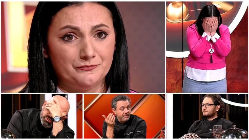 Colaj cu Gabriela Iulia Condescu și cei trei jurați Chefi la cuțite în platoul emisiunii