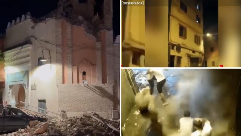 Cutremur puternic cu magnitudinea de 6,8 în Maroc. Imagini sfâșietoare cu oamenii care se îmbulzesc ca să își salveze viața
