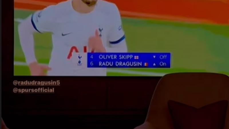 Ce a postat iubita lui Radu Drăgușin când fotbalistul a debutat la Tottenham. Ioana Stan nu s-a aflat în tribune