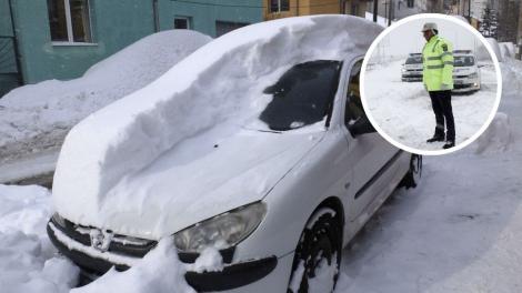 Amenzi usturătoare pentru cei care circulă cu mașina acoperită de zăpadă. Puțini știu la ce pericole se supun circulând astfel