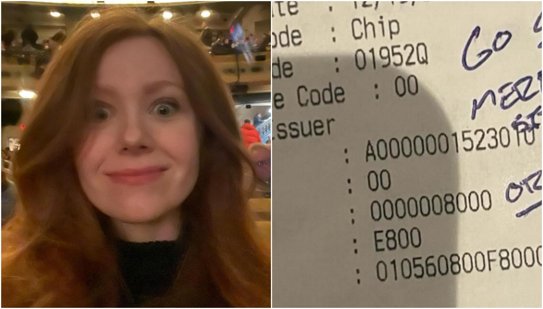 O chelneriță a primit un bacșiș uriaș, iar când s-a uitat pe nota de plată nu se aștepta să citească asta. Ce i-a scris un client