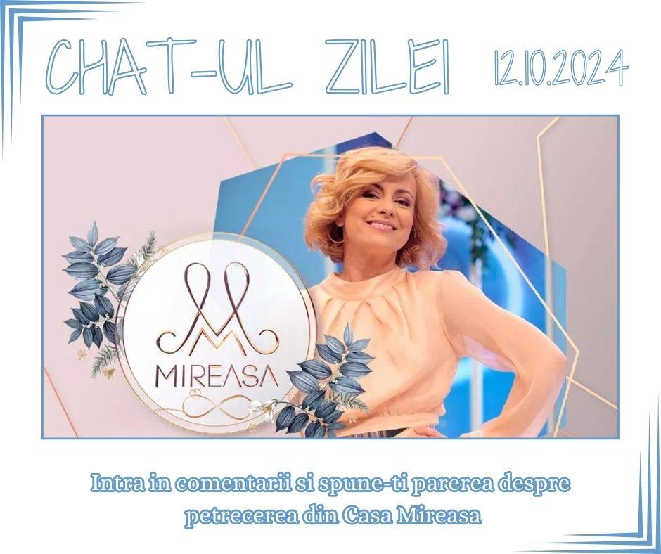 Live chat Petrecerea Mireasa, 12 octombrie 2024. Comentează cele mai importante momente din reality-show