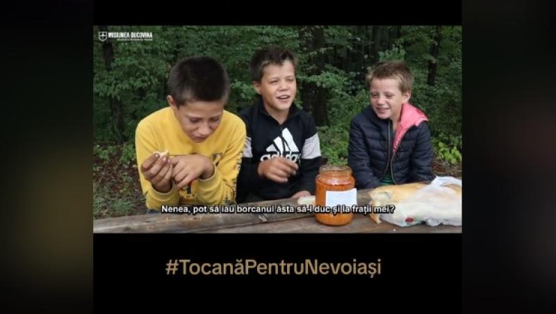 Imagini emoționante cu frații care nu au avut posibilitatea să guste niciodată zacuscă:“Pot să iau borcanul să duc la frații mei?”