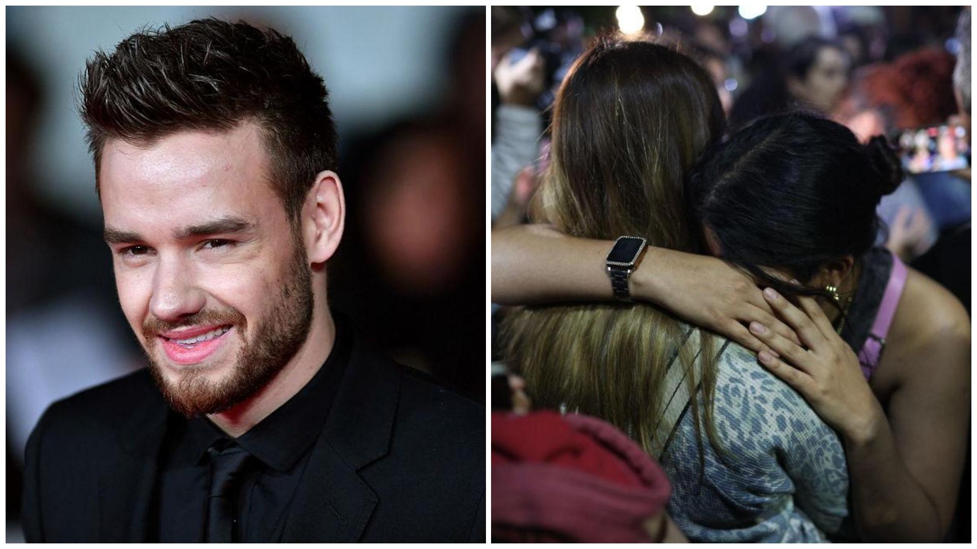 Colaj cu Liam Payne în timp ce zâmbea și cu fanele artistul plângând