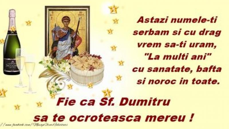 Mesaje de Sfântul Dumitru pentru cei care își serbează onomastica. Urări și felicitări creștine