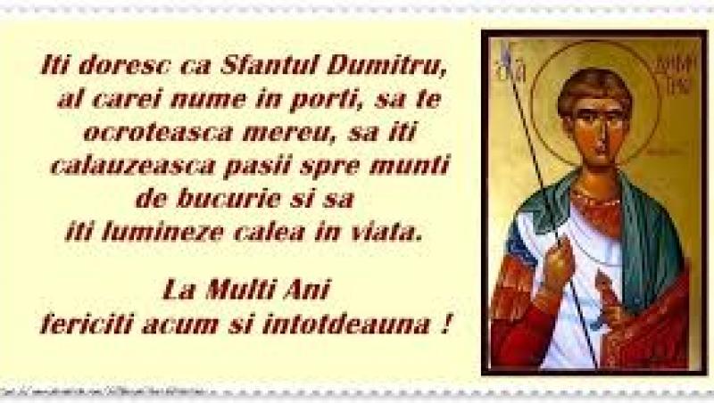 Mesaje de Sfântul Dumitru pentru cei care își serbează onomastica. Urări și felicitări creștine