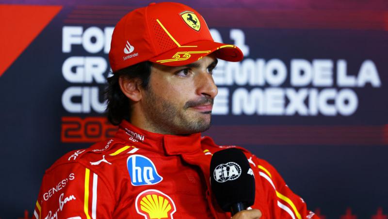 carlos sainz la conferința de presă de la marele premiu al mexicului 2024