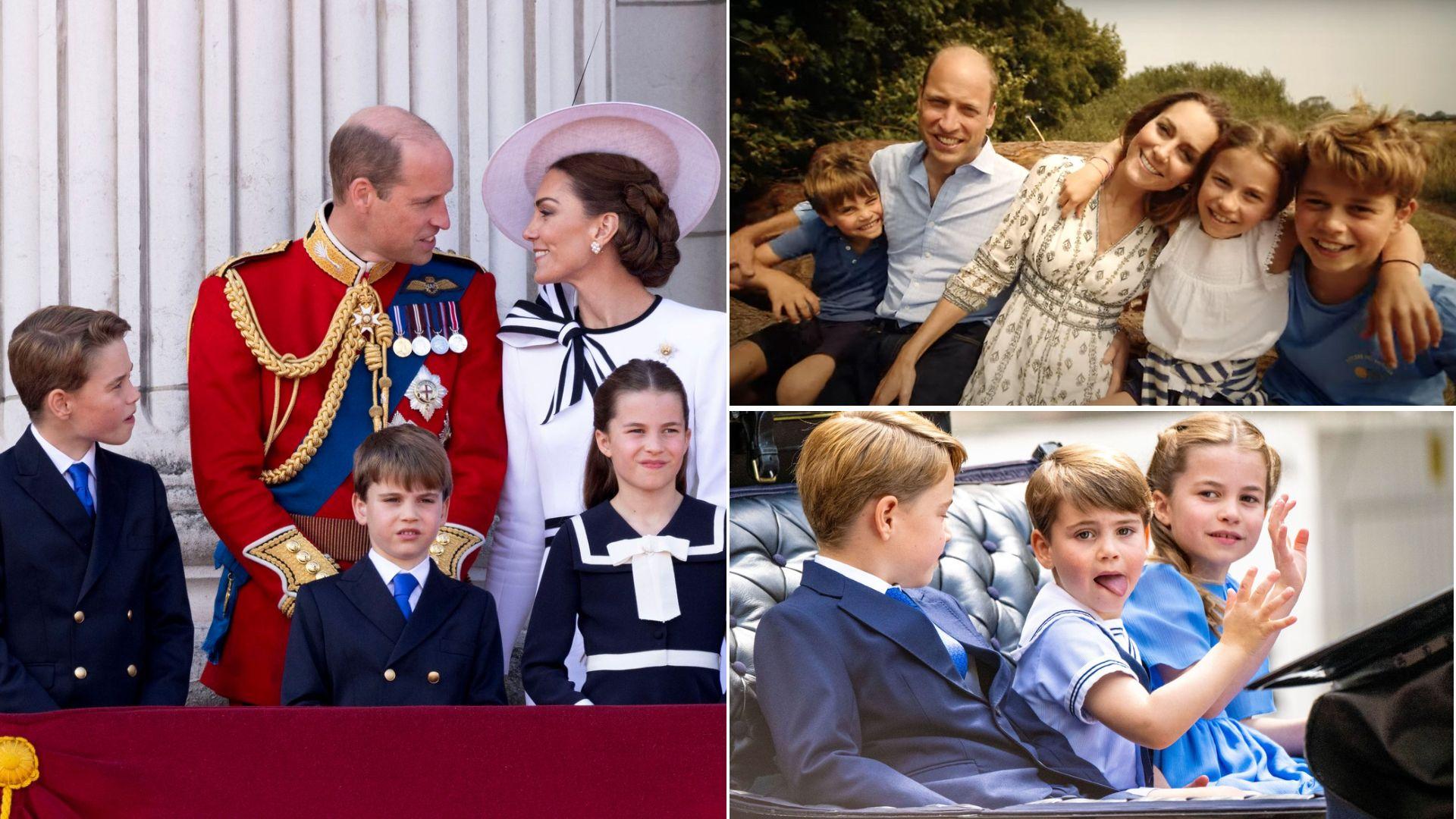 colaj kate middleton, printul william si cei trei copii ai lor