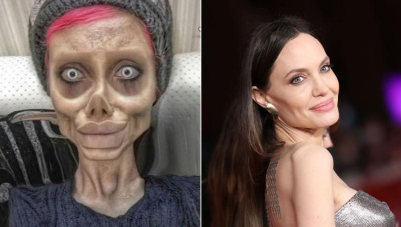 colaj sahar tabar arătând ca zombie angelina jolie și angelina jolie