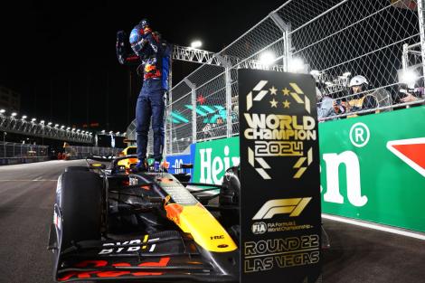 Max Verstappen este încoronat campion mondial în 2024 după Marele Premiu din Las Vegas. Cursa a fost pe Antena 1 și în AntenaPLAY