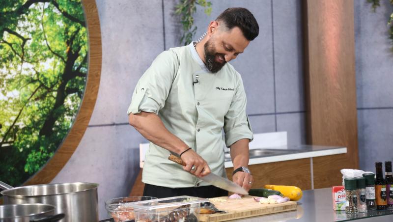 Chef Orlando Zaharia „a gătit” de la distanță în pauzele de filmare pentru Chefi la cuțite: „Atunci am cele mai inspirate idei”