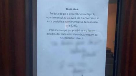 Și-a anunțat vecinii într-un mod inedit că va da o petrecere, iar reacția primită a fost una pe măsură. Cum a răspuns un vecin