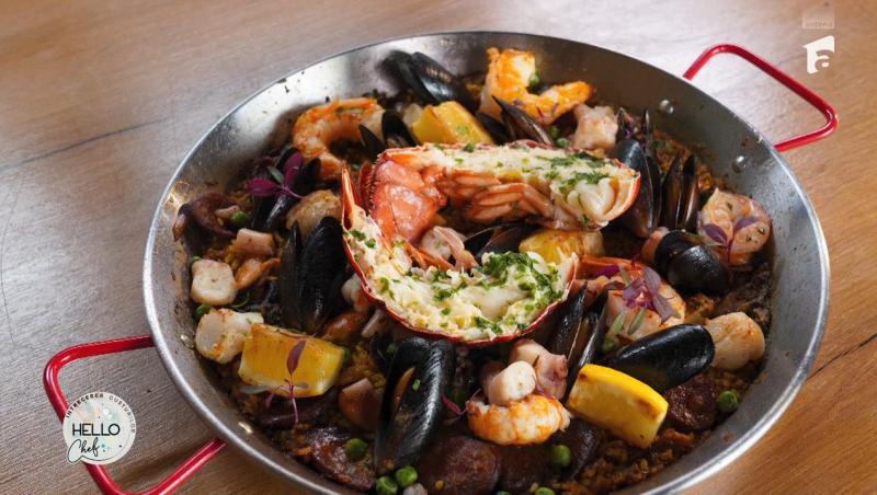 Hello Chef sezon 8, 14 decembrie 2024. Rețeta Roxanei Blenche pentru paella cu fructe de mare. Ce a ales Ceanu Zheng