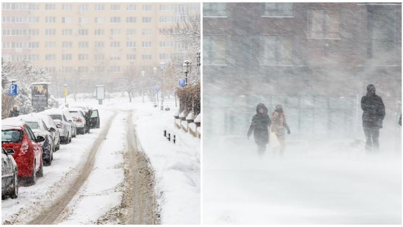 Cod portocaliu de ninsori şi viscol puternic valabil până miercuri dimineaţă. Ce zone sunt vizate de avertizarea meteo