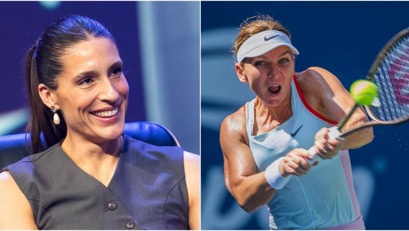 colaj foto Andrea Petkovic si simona halep