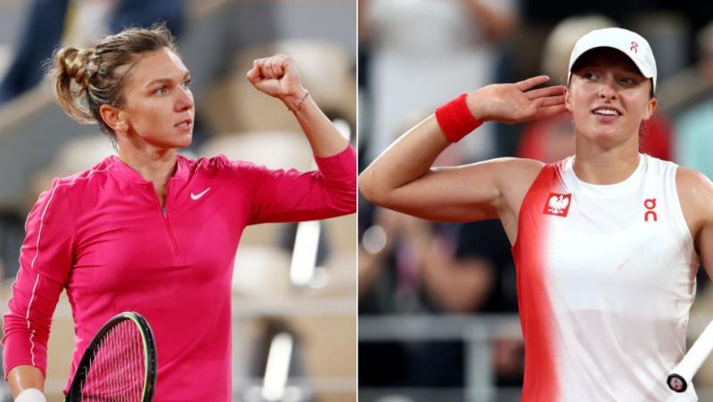 colaj simona halep și Iga Swiatek