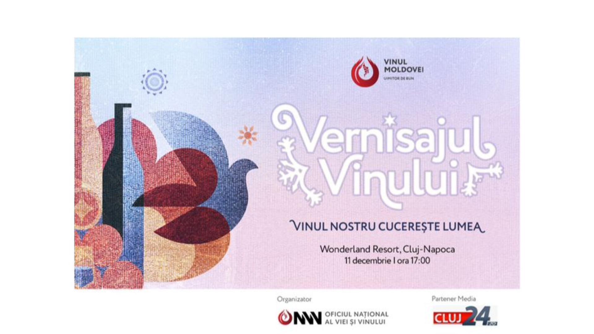 (P) Vernisajul vinului moldovenesc va oferi degustări rafinate la Cluj în 11 decembrie