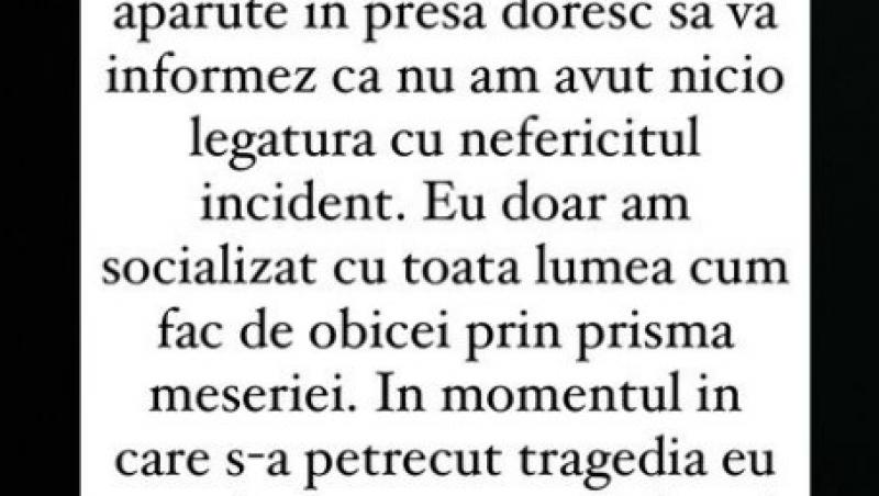 Alex Velea, primele declarații după crima de la petrecerea din Padina. Cum explică imaginile alături de principalii suspecți