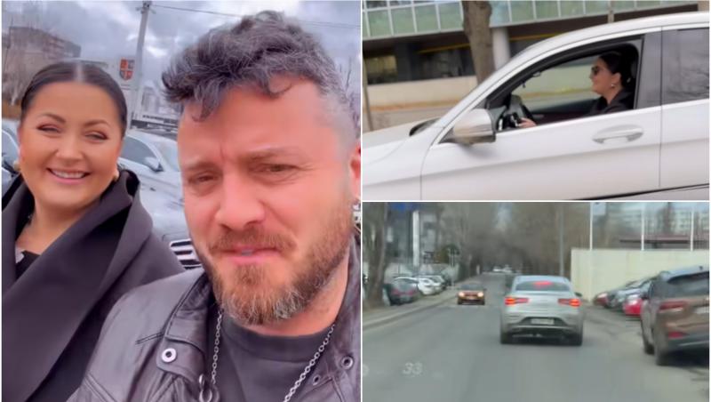 Tavi Clonda s-a filmat în timp ce o urmărește pe Gabrilea Cristea în trafic. Ce a urmat după ce prezentatoarea TV și soțul ei s-au întâlnit pe drum, în mașini diferite.