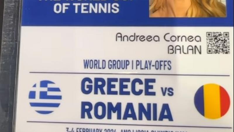 Ce scrie pe legitimația de însoțitor a Andreei Bălan. Vedeta este din nou alături de Victor Cornea la un turneu de tenis