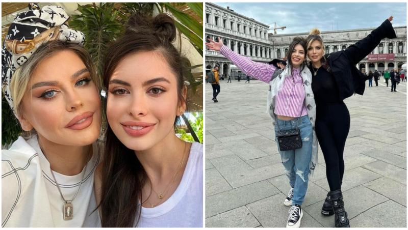 Colaj cu Loredana și fiica ei, Elena Boncea, în două ipostaze diferite