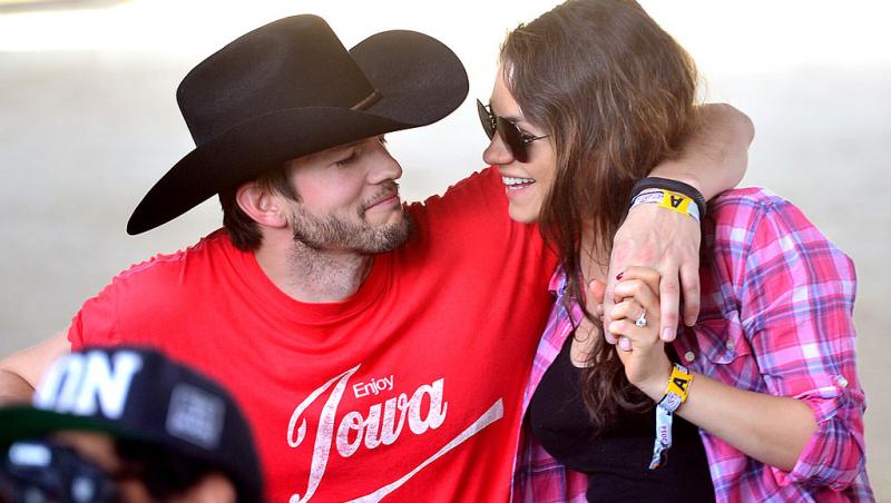 Combinația perfectă dintre Mila Kunis și Ashton Kutcher. Imagini rare cu chipul lui Wyatt, fiica celebrilor actori