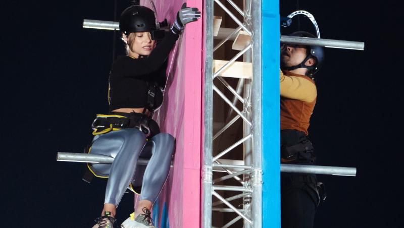 Lino Golden și Delia, propuși spre eliminare ieri seară, la Power Couple România. Probă spectaculoasă de escaladă, înainte de vot