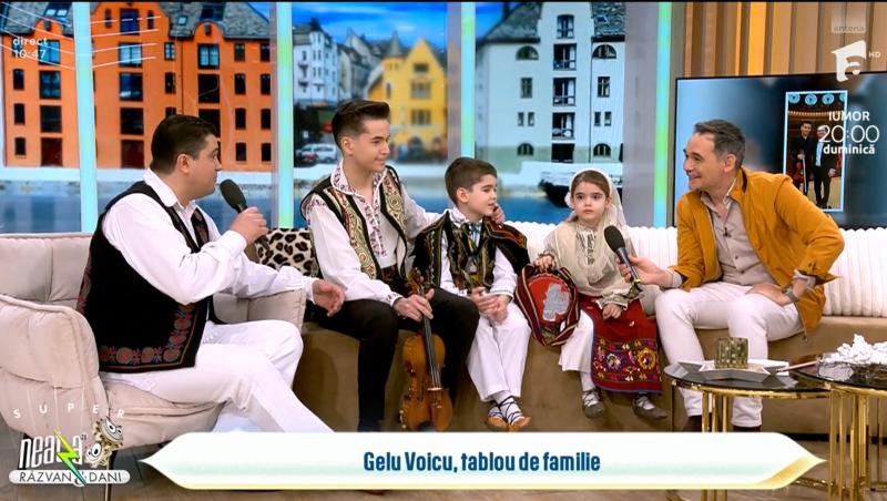 Gelu Voicu, apariție la TV alături de copiii săi. Replica Sofiei care l-a amuzat pe Răzvan Simion: „Ea ți-a rupt inima în 4?”