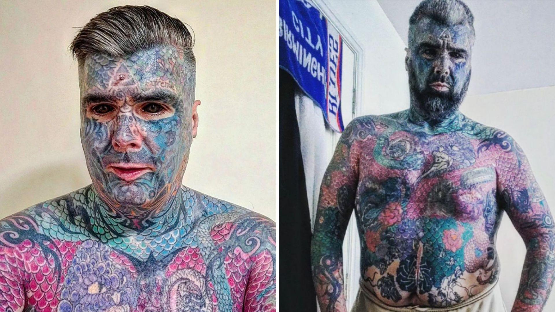 „Am petrecut 1500 de ore sub acul de tatuaje și era să-mi pierd brațul”. Cum arată cel mai tatuat bărbat din Marea Britanie