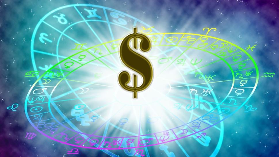Imagine cu zodiac și semnul dolarului