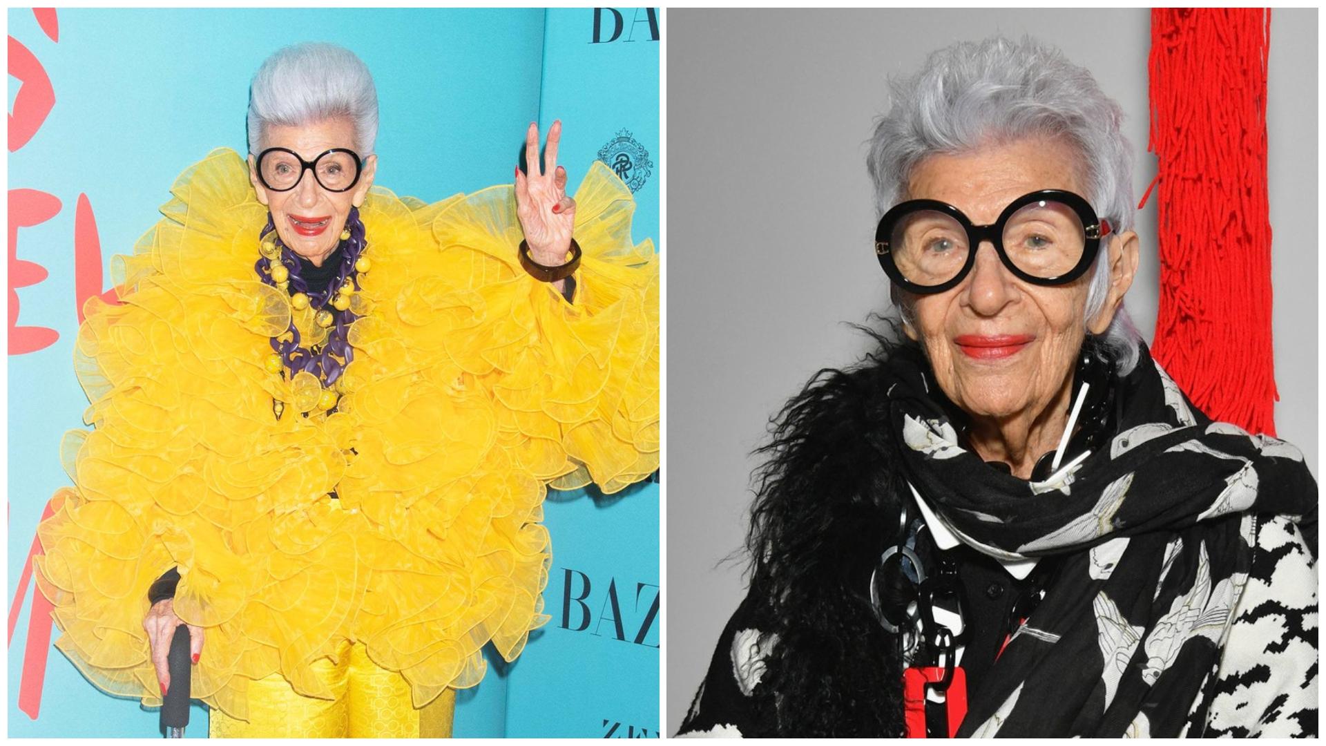 Iris Apfel, simbol al modei și „starletă geriatrică", a murit la vârsta de 102 ani. Cine a fost și cum a devenit celebră