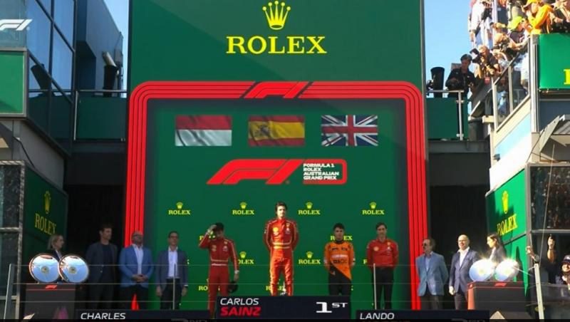 Cursa din Formula 1™ a Marelui Premiu al Australiei a fost pe canalele Antena și în AntenaPLAY! Carlos Sainz a câştigat!