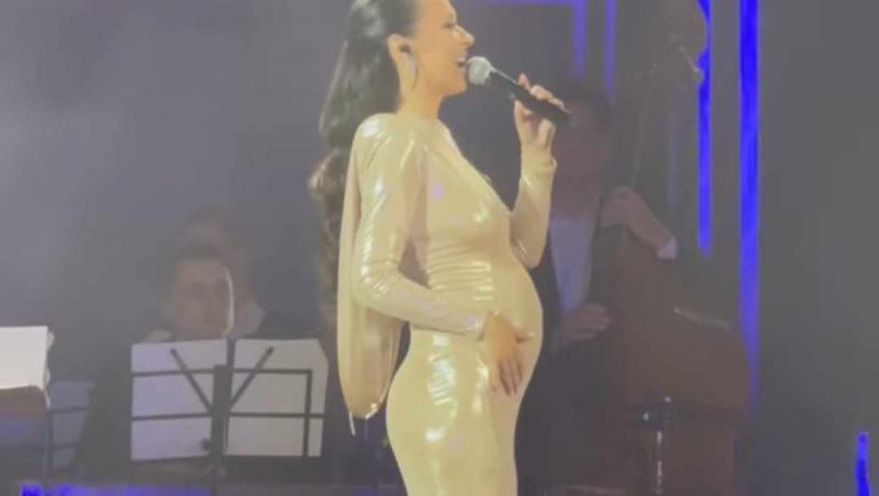 Vlăduța Lupău este însărcinată pentru a doua oară. Cum a dat vestea pe scenă, chiar în timpul concertului | VIDEO